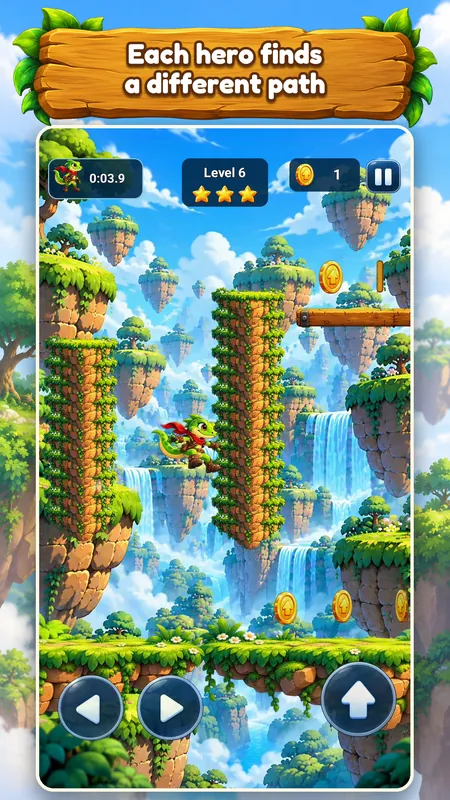 The lizard climbing a wall of vines in level 6